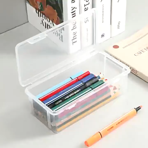 Hithome กล่องดินสอพลาสติกใส กันฝุ่น อเนกประสงค์ สไตล์เกาหลี กันน้ํา กันฝุ่น