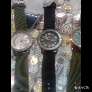 Termurah bisa bayar ditempat jam tangan pria SWIS ARMI diameter 45cm tali bahan kanvas