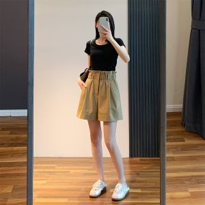 High Waist Floral Print Loose Wide Leg Short Pants Womens Summer New Style plus Size Slimming Pleated Hot Pants Casual Loose Trousers