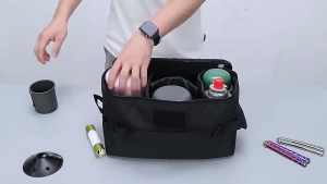 Large capacity cutlery bag and portable wear-resistant lightweight picnic bag camping storage bag