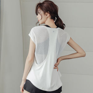 YANSE | Breathable Fast-Drying Loose Slim-Fit Mid-Sleeve Back-Aesthetic Top