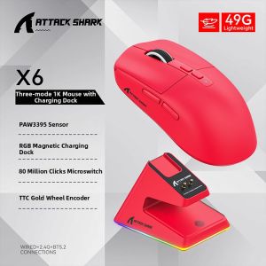 ATTACK SHARK | Lightweight Bluetooth Game Wireless Mouse With Charging Base