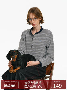 Áo Thun Tay Dài Kẻ Sọc Cổ Henry Rộng Rãi Mùa Xuân Thu Thời Trang Cổ Điển Dành Cho Nam Và Nữ