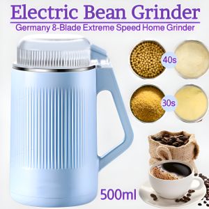 German Electric Bean Grinder 8 Tiers Grinding Grind Core Washable Portable Core