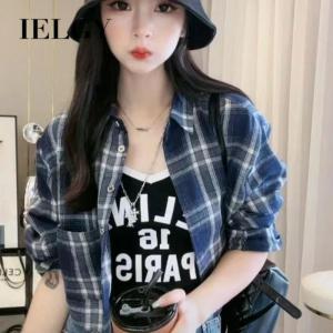 Ielgy Áo Sơ Mi Nữ phần thân mỏng Ngắn Tay Phong Cách Nước ngoài phong cách ham muốn thuần khiết cao cấp