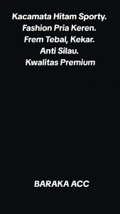 Kacamata Hitam Pria Sporty Terbaru - Anti Silau - Gratis Kotak & Kain Lap - Eyewear - Sunglasses