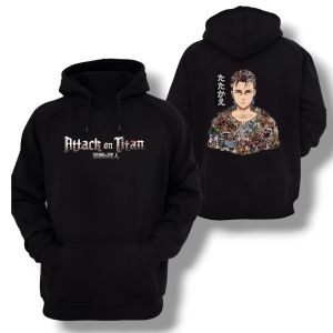 Sweater Hoodie Anime AOT Attack On Titan Fleece Pria Wanita L-XXL