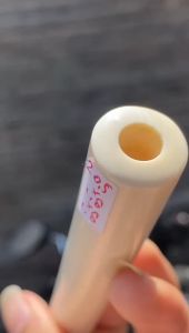 pipa gg asli lokal panjang 20cm moel bulat lengkung bahan merah bening mulus