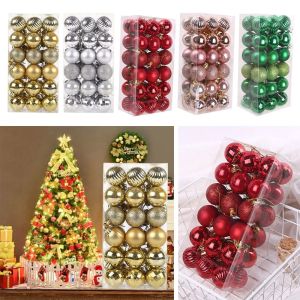 36 PCS Christmas Balls Christmas Tree Festival Celebration Decoration Balls Decorations Birthday Wedding Holiday (Gold/Silver/Red/Blue)