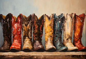Cowgirl Boots Horse Jigsaw Puzzle 500/1000/1200/2000PCS Western Scene Focus Activity Leisure Time Gift Frameless