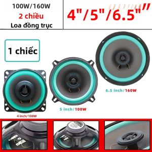 1PC Loa Ô Tô Đa Năng 4/5/6 Inch HiFi Đồng Trục Loa Siêu Trầm 100W/160W Toàn Dải Âm Thanh Ô Tô Âm Nhạc Loa Stereo Màu Xanh Lá