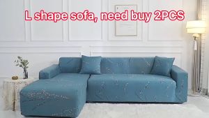 1/2/3/4 Seater Printed Sofa Cover L Shape Universal Elastic Slipcover Removeable washable Seat Cover Sarung Kusyen