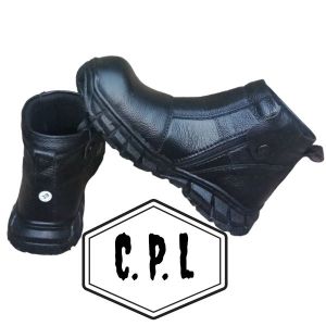 sepatu safety kulit sapi asli ujung besi