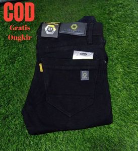 Celana jeans hitam panjang / celana slim fit panjang hitam / celana pensil hitam