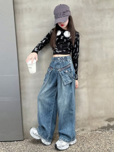 MPW | ชุดเด็กผู้หญิง 2 ชิ้น แฟชั่นฤดูใบไม้ผลิและฤดูใบไม้ร่วง กระโปรงสั้นลายดอกไม้ กระโปรงสั้นทรงเอ ชุดเด็กผู้หญิง