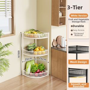 WUBUWEI | Moveable Corner Kitchen Organizer Shelving Unit