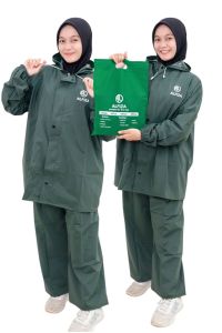JAS HUJAN JAKET CELANA by ALFIZA best quality pvc 025 Tebal & Elastis