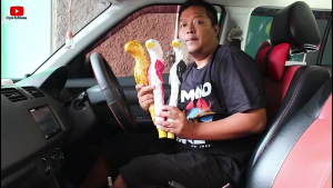 SHIFT KNOB 40 CM MOTIF RAJAWALI PUTIH / SHIFT KNOB / TUAS PERSNELING TUAS GIGI MOBIL DIESEL