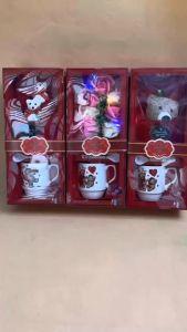 Gifts Box Stuffed Toy With Cup Flower and Lights Gifts For Valentines