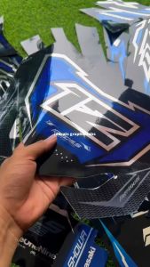 Stiker Decal Vinyil Chromehologram Fullbody Kawasaki Dtracker Tema Supermoto