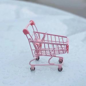 New Mini Shopping Carts Creative Handcart Kids Craft Toy Utility Cart Crafts Display Storage Toys Holder Gifts For Children