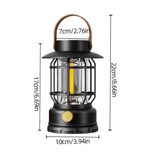 2-in-1 Solar USB Camping Lantern Ultra-Bright LED 360° Hanging Light Portable Design for Tent Hiking Emergencies Function Lamps