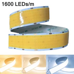 1600LED/m Super Bright COB LED Strip DC24V 30mm Wide LED Ribbon Tape Indoor Lighting TV Backlight Flexible Ribbon Rope LED Strip