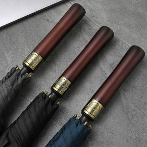 Parachase 132cm Big Umbrella Men Business Strong Long Handle Umbrella Rain Women Windproof Stick Golf Large Umbrellas Wooden 8K