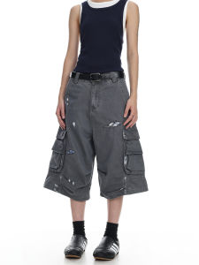 Woostop | Aesthetic Vintage Ripped Patched Cargo Shorts