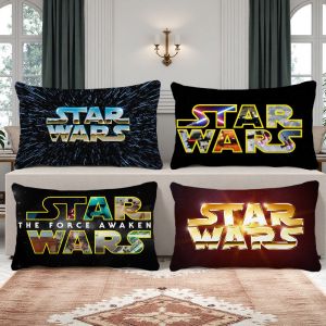 Star Wars | S-Star Movie Wars Logo Cushion Cover Rectangle Pillow Case Printing Bedside Sofa Room Home Decoration Pillowcase