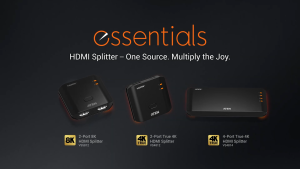 ATEN essentials series VS4812 2-Port True 4K HDMI Splitter + ATEN essentials T-shirt(Free)