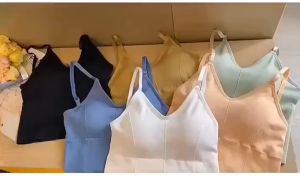 เครอปบราสายเดี่ยว คอวี โชว์แผ่นหลังเซ็กซี่ เทรนด์ทันสมัย สายปรับระดับได้