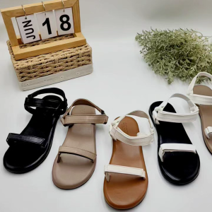 รองเท้าแตะรัดส้นสีทูโทน พื้นนิ่ม (ปรับสายได้ทั้งสายบน-ล่าง) รุ่น JT4401