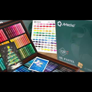 Soft Oil Pastels Gift Set 120 Colors Wooden Box Art Painting Drawing Blending Ideal Gift Choice for Everyone DIY Crafts
