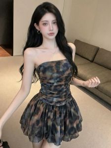 GUZILIAN | Đầm Ngắn Retro Đẹp Mắt