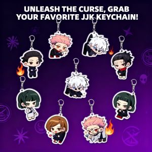 Bandai | Jujutsu Kaisen Acrylic Keychain Yuji Itadori Megumi Fushiguro Nobara Kugisaki Charms Pendant Anime Keyring Gift