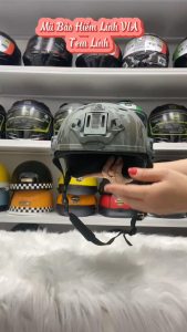 Mũ Bảo Hiểm LÍNH Vành IN VIA/Bảo Hành 12 Tháng  (MÀU XANH )