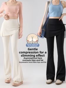 Flared Thin Ice-Silk High-Waist Yoga Pants