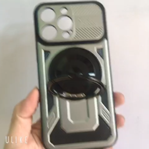 Ốp lưng iPhone 12 Pro Max chống sốc - vòng sạc từ tính kèm giá đỡ điện thoại bảo vệ camera