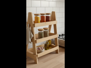 Rak Kayu 3 Susun Multifungsi — Rak Bumbu Dapur / Rak Kosmetik Meja Rias / Rak Serbaguna Minimalis Estetik rak 3 susun rak kayu rak kosmetik rak dapur rak estetik rak serbaguna