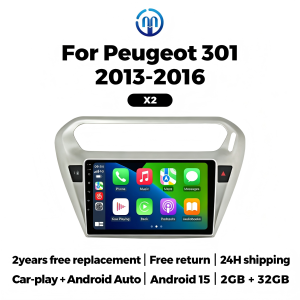 MEKEDE Android 15 Wireless Carplay And Android Auto Car Multimedia Radio For Peugeot 301 Citroen Elysee 2013-2018 Mirror Link