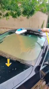 Chổi rửa xe Micro Fiber 2 trong 1 kèm vòi nước đa năng tiện lợi hàng tốt bền bỉ tạo bọt cây lau xe xịt nước