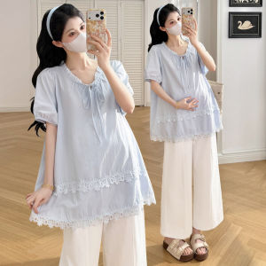 Áo Blouse Thời Trang Mang Thai Tay Ngắn