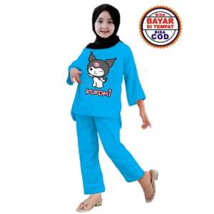 Setelan Anak Kuromi / Baju Setelan Anak Perempuan Viral / Setelan Anak Karakter Sanrio Viral / Kuromi Kedip