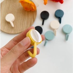 10Pcs/Set Powerful Self Adhesive Sticky Hook Wall Hooks Seamless Sticky Hooks Kitchen Bedroom Bathroom Non-trace Nail Hooks waterproof Punch-free Hanger