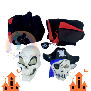 Socute Adult Costume Cloak with Hood Reversible Cosplay Roleplay Halloween Kostum Misteri Jubah Songsang Dwi-Warna