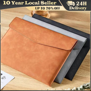 Thickened Leather File Bag Logo Printable A4 Waterproof Business Briefcase Document Folder Office Organizer Bags Laptop Sleeve