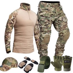 MC Tactical Suits Military Uniform CP US Training Hunting Shirts Cargo Pants Paintball Tactic Army Combat Sets Wear Resistant