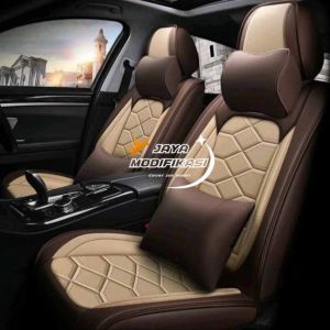 Sarung jok mobil Innova variasi full sett tahun 2004-2015 bahan Ferrari asli 100%.