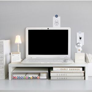 ชั้นวางจอคอม ที่วางจอคอม ที่วางคอมพิวเตอร์ 3สี ชั้นวางโน้ตบุ๊ค 1.6cm วางของประหยัดพื้นที่ โต๊ะเสริม ชั้นวางจอคอมพิวเตอร์-167